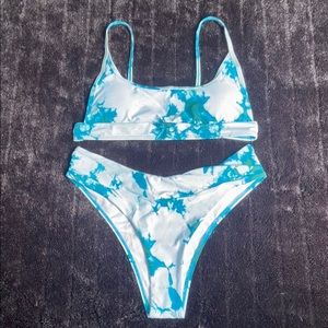 Tie Dye High Cut Bikini Set